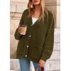 imagePRETTYGARDEN Fall Chunky Cardigan Sweaters for Women 2026 Button Long Lantern Sleeve Knit Oversized Coats with PocketsArmy Green