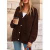 imagePRETTYGARDEN Fall Chunky Cardigan Sweaters for Women 2026 Button Long Lantern Sleeve Knit Oversized Coats with PocketsBrown