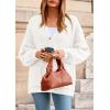 imagePRETTYGARDEN Fall Chunky Cardigan Sweaters for Women 2026 Button Long Lantern Sleeve Knit Oversized Coats with PocketsWhite