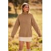 imagePRETTYGARDEN Womens 2024 Fall Fashion Pullover Sweaters Turtleneck Long Sleeve Cable Knit Sweater Casual Chunky Jumper Tops