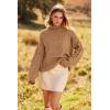 imagePRETTYGARDEN Womens 2024 Fall Fashion Pullover Sweaters Turtleneck Long Sleeve Cable Knit Sweater Casual Chunky Jumper Tops