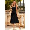 imagePRETTYGARDEN Womens 2024 Summer Maxi Dress Halter Neck Backless Ruffle Smocked Casual Long Flowy Boho Dresses BlackSmall