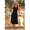 imagePRETTYGARDEN Womens 2024 Summer Maxi Dress Halter Neck Backless Ruffle Smocked Casual Long Flowy Boho Dresses BlackSmall