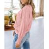 imagePRETTYGARDEN Womens 2025 Spring Fashion T Shirts Puff Long Sleeve Crewneck Casual Basic Tee Tops Blouses PinkMedium