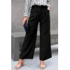 imagePRETTYGARDEN Womens Casual Summer Work Pants High Waisted Palazzo Pant Flowy Wide Leg Trousers with Pockets BlackLarge