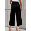 imagePRETTYGARDEN Womens Casual Summer Work Pants High Waisted Palazzo Pant Flowy Wide Leg Trousers with Pockets BlackLarge