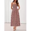 imagePRETTYGARDEN Womens Polka Dot Dress 2026 Summer Spaghetti Strap Smocked Sundress Beach Vacation Wedding Guest Midi DressesBrown