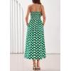 imagePRETTYGARDEN Womens Polka Dot Dress 2026 Summer Spaghetti Strap Smocked Sundress Beach Vacation Wedding Guest Midi DressesGreen