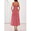 imagePRETTYGARDEN Womens Polka Dot Dress 2026 Summer Spaghetti Strap Smocked Sundress Beach Vacation Wedding Guest Midi DressesRed
