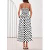 imagePRETTYGARDEN Womens Polka Dot Dress 2026 Summer Spaghetti Strap Smocked Sundress Beach Vacation Wedding Guest Midi DressesWhite