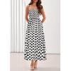 imagePRETTYGARDEN Womens Polka Dot Dress 2026 Summer Spaghetti Strap Smocked Sundress Beach Vacation Wedding Guest Midi DressesWhite