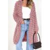 imagePRETTYGARDEN Womens Winter Faux Fur Jackets Fall Fashion Open Front Long Shaggy Coat Outerwear