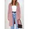 imagePRETTYGARDEN Womens Winter Faux Fur Jackets Fall Fashion Open Front Long Shaggy Coat Outerwear