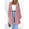 imagePRETTYGARDEN Womens Winter Faux Fur Jackets Fall Fashion Open Front Long Shaggy Coat Outerwear