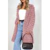 imagePRETTYGARDEN Womens Winter Faux Fur Jackets Fall Fashion Open Front Long Shaggy Coat Outerwear