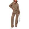imagePRETTYGARDEN Womens 2 Piece Outfits 2024 Winter Fashion Tracksuits Long Sleeve Pullover Tops Straight Leg Pants Lounge Sets