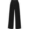 imagePRETTYGARDEN Womens Casual Summer Work Pants High Waisted Palazzo Pant Flowy Wide Leg Trousers with Pockets BlackLarge