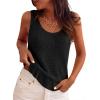 imagePRETTYGARDEN Crochet Tops for Women 2026 Resort Wear Summer Boho Sleeveless Sweater Tank Tops Beach Vacation Spring ClothesBlack
