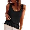 imagePRETTYGARDEN Crochet Tops for Women 2026 Resort Wear Summer Boho Sleeveless Sweater Tank Tops Beach Vacation Spring ClothesBlack