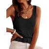 imagePRETTYGARDEN Crochet Tops for Women 2026 Resort Wear Summer Boho Sleeveless Sweater Tank Tops Beach Vacation Spring ClothesBlack