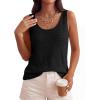 imagePRETTYGARDEN Crochet Tops for Women 2026 Resort Wear Summer Boho Sleeveless Sweater Tank Tops Beach Vacation Spring ClothesBlack