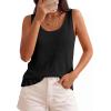 imagePRETTYGARDEN Crochet Tops for Women 2026 Resort Wear Summer Boho Sleeveless Sweater Tank Tops Beach Vacation Spring ClothesBlack