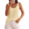imagePRETTYGARDEN Crochet Tops for Women 2026 Resort Wear Summer Boho Sleeveless Sweater Tank Tops Beach Vacation Spring ClothesLight Apricot