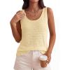 imagePRETTYGARDEN Crochet Tops for Women 2026 Resort Wear Summer Boho Sleeveless Sweater Tank Tops Beach Vacation Spring ClothesLight Apricot