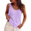 imagePRETTYGARDEN Crochet Tops for Women 2026 Resort Wear Summer Boho Sleeveless Sweater Tank Tops Beach Vacation Spring ClothesLight Purple