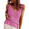 imagePRETTYGARDEN Crochet Tops for Women 2026 Resort Wear Summer Boho Sleeveless Sweater Tank Tops Beach Vacation Spring ClothesMid Pink