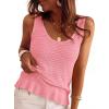imagePRETTYGARDEN Crochet Tops for Women 2026 Resort Wear Summer Boho Sleeveless Sweater Tank Tops Beach Vacation Spring ClothesPink