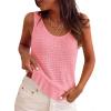 imagePRETTYGARDEN Crochet Tops for Women 2026 Resort Wear Summer Boho Sleeveless Sweater Tank Tops Beach Vacation Spring ClothesPink