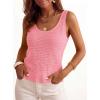 imagePRETTYGARDEN Crochet Tops for Women 2026 Resort Wear Summer Boho Sleeveless Sweater Tank Tops Beach Vacation Spring ClothesPink