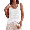 imagePRETTYGARDEN Crochet Tops for Women 2026 Resort Wear Summer Boho Sleeveless Sweater Tank Tops Beach Vacation Spring ClothesWhite
