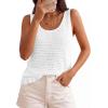 imagePRETTYGARDEN Crochet Tops for Women 2026 Resort Wear Summer Boho Sleeveless Sweater Tank Tops Beach Vacation Spring ClothesWhite