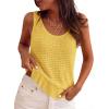 imagePRETTYGARDEN Crochet Tops for Women 2026 Resort Wear Summer Boho Sleeveless Sweater Tank Tops Beach Vacation Spring ClothesYellow