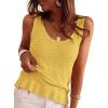 imagePRETTYGARDEN Crochet Tops for Women 2026 Resort Wear Summer Boho Sleeveless Sweater Tank Tops Beach Vacation Spring ClothesYellow