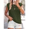 imagePRETTYGARDEN Crochet Tops for Women 2026 Summer Sweater Vest Knit Cap Sleeve Hollow Out Tank Coverup Spring Fashion ClothingArmy Green