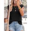 imagePRETTYGARDEN Crochet Tops for Women 2026 Summer Sweater Vest Knit Cap Sleeve Hollow Out Tank Coverup Spring Fashion ClothingBlack