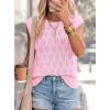 imagePRETTYGARDEN Crochet Tops for Women 2026 Summer Sweater Vest Knit Cap Sleeve Hollow Out Tank Coverup Spring Fashion ClothingLight Pink