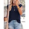 imagePRETTYGARDEN Crochet Tops for Women 2026 Summer Sweater Vest Knit Cap Sleeve Hollow Out Tank Coverup Spring Fashion ClothingNavy Blue