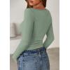 imagePRETTYGARDEN Long Sleeve Shirts for Women 2026 Fall Boat Neck Ribbed Knit Ruched Spring Going Out Tops Casual Basic TeesSage Green