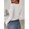imagePRETTYGARDEN Long Sleeve Shirts for Women 2026 Fall Boat Neck Ribbed Knit Ruched Spring Going Out Tops Casual Basic TeesWhite