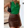 imagePRETTYGARDEN Silk Satin Halter Tops for Women Summer 2026 Cowl Neck Tie Back Going Out Sleeveless Business Casual Tank TopGreen