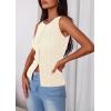 imagePRETTYGARDEN Sleeveless Button Down Shirts for Women Summer 2026 Going Out Ribbed Knit Tank Tops Y2K Clothes Trendy Vest TopsApricot