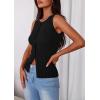 imagePRETTYGARDEN Sleeveless Button Down Shirts for Women Summer 2026 Going Out Ribbed Knit Tank Tops Y2K Clothes Trendy Vest TopsBlack