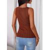 imagePRETTYGARDEN Sleeveless Button Down Shirts for Women Summer 2026 Going Out Ribbed Knit Tank Tops Y2K Clothes Trendy Vest TopsCaramel