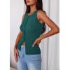 imagePRETTYGARDEN Sleeveless Button Down Shirts for Women Summer 2026 Going Out Ribbed Knit Tank Tops Y2K Clothes Trendy Vest TopsMalachite Green