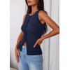 imagePRETTYGARDEN Sleeveless Button Down Shirts for Women Summer 2026 Going Out Ribbed Knit Tank Tops Y2K Clothes Trendy Vest TopsNavy