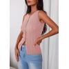 imagePRETTYGARDEN Sleeveless Button Down Shirts for Women Summer 2026 Going Out Ribbed Knit Tank Tops Y2K Clothes Trendy Vest TopsPink